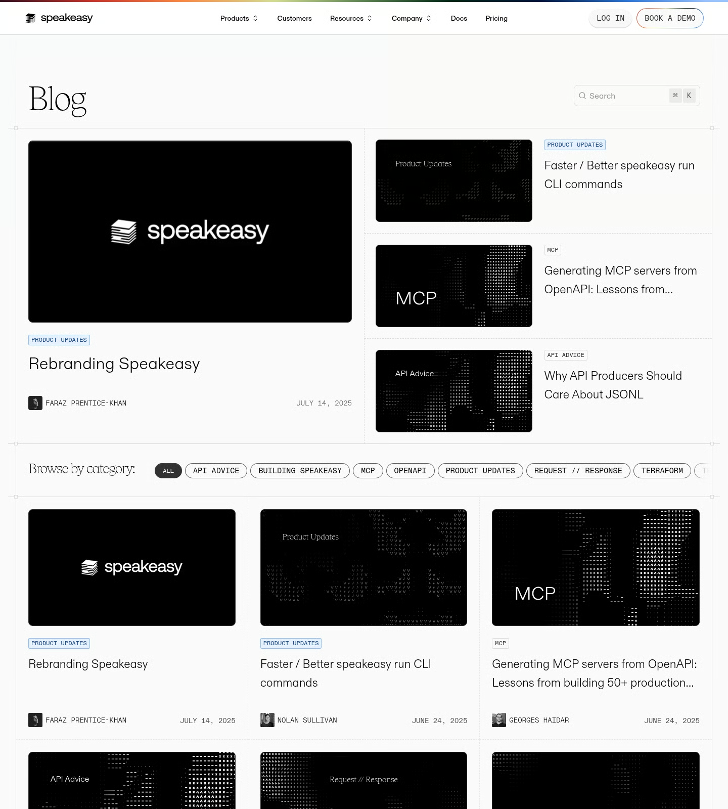 Speakeasy blog website
